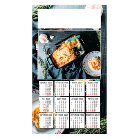 Calendrier sur plaque 1 vue publicitaire - Nicolas