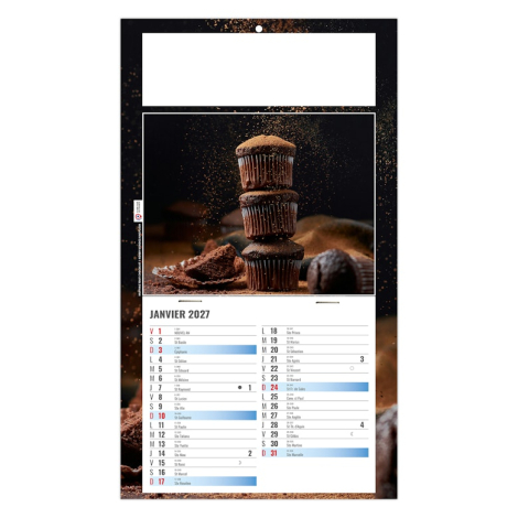 Calendrier sur plaque 1 vue publicitaire - Nicolas