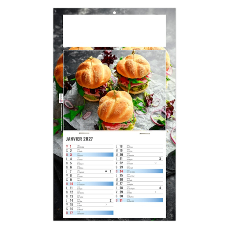 Calendrier sur plaque 1 vue publicitaire - Nicolas