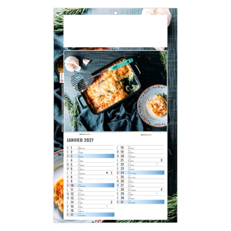 Calendrier sur plaque 1 vue publicitaire - Nicolas