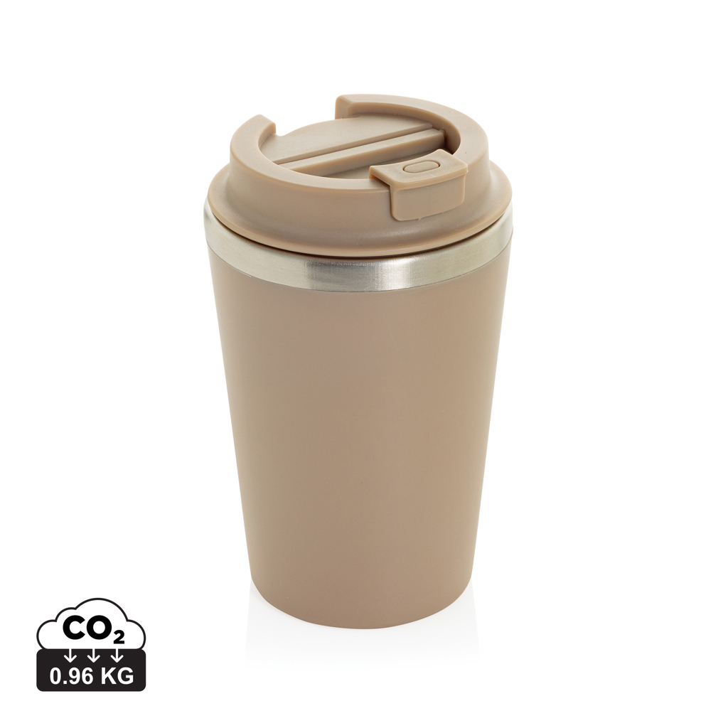 Mug double paroi recyclé à personnaliser 350ml Java Greige