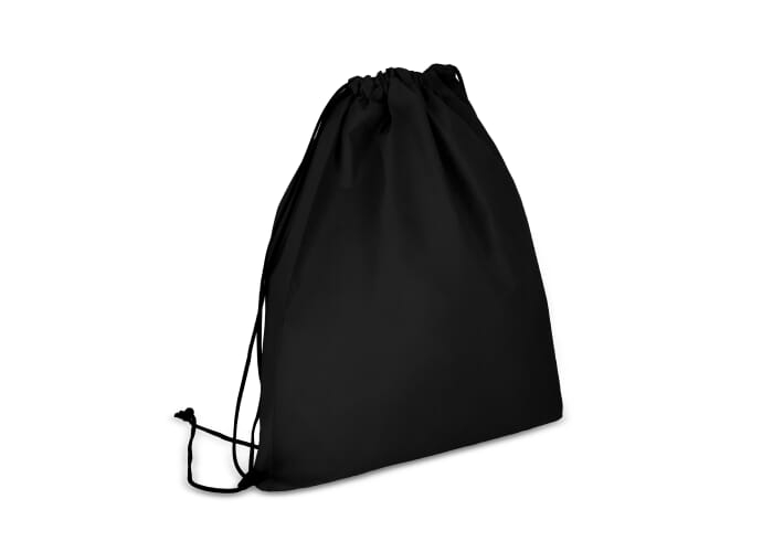 Sac à cordons personnalisable intissé rPET 75g Noir