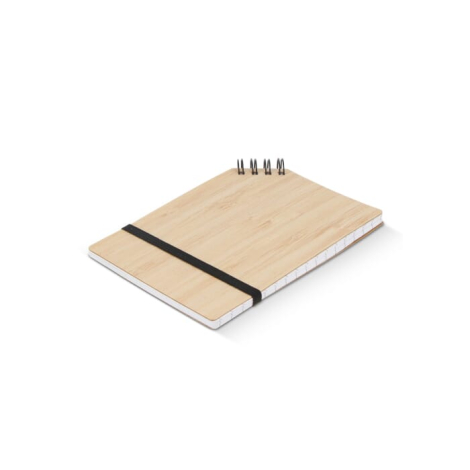 Carnet A6 en bambou à reliure d'angle personnalisable
