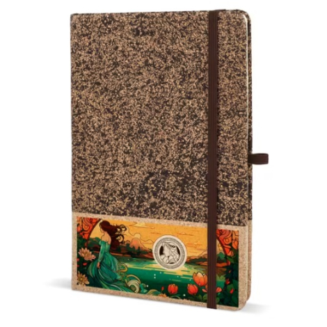 Cahier A5 à couverture en liège et fibres de café