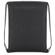 Vue arrière d’un sac à cordon noir avec bretelles à cordon réglables, sans marquage visible sur la face présentée.