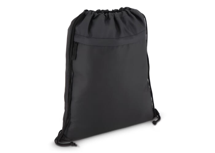 Sac à cordon promotionnel en R-PET 33 x 42 cm Noir
