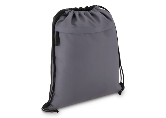 Sac à cordon promotionnel en R-PET 33 x 42 cm Gris