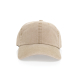 Vue de face de la casquette beige présentée sans personnalisation visible sur le panneau avant. Vue de face de la casquette beige présentée sans personnalisation visible sur le panneau avant.