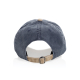 Vue arrière de la casquette bleue et beige mettant en évidence la patte de réglage et la couture centrale, sans personnalisation Vue arrière de la casquette bleue et beige mettant en évidence la patte de réglage et la couture centrale, sans personnalisation