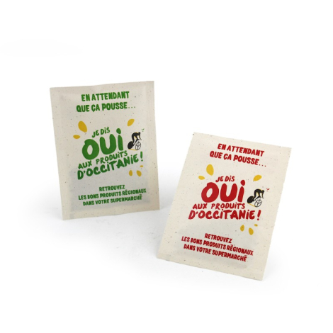 Sachet de graines papier végétal personnalisable - 82x110 mm