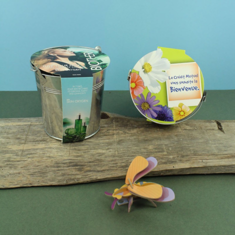 Kit de plantation personnalisable pot en zinc