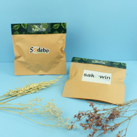 Kit de plantation publicitaire 2 en 1 - Kraft Pop Up