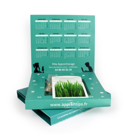 Carte de jardin publicitaire à faire pousser