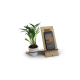 Support téléphone personnalisable avec plante en bois de chêne Support téléphone personnalisable avec plante en bois de chêne