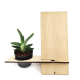 Support téléphone personnalisable avec plante en bois de chêne Support téléphone personnalisable avec plante en bois de chêne