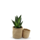 Set pots en jute personnalisés Set pots en jute personnalisés