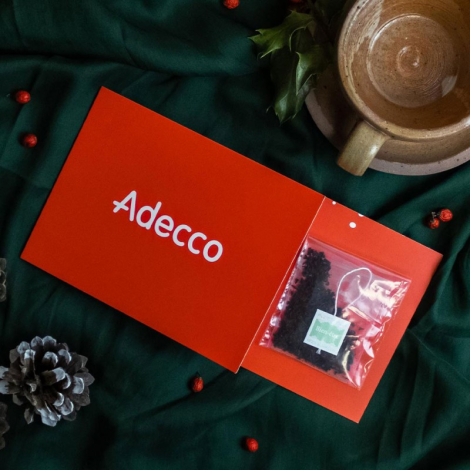 Carte personnalisable avec sachet de thé