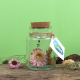 Flacon de fleurs séchées en verre publicitaire