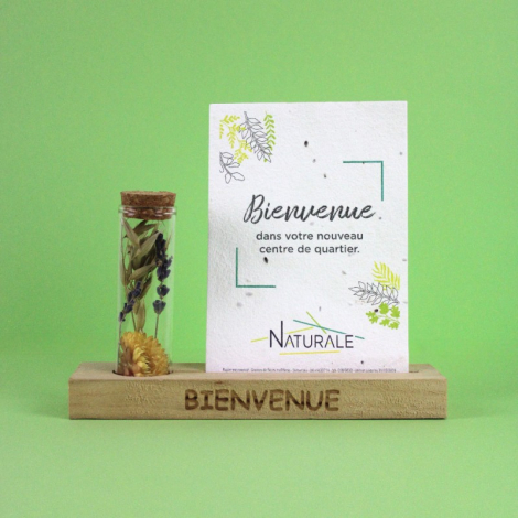 Support floral promotionnel en bois 