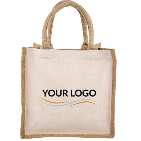 Sac shopping personnalisable en jute et coton 320g - Kalyan