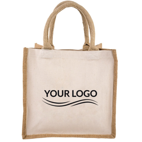 Sac shopping personnalisable en jute et coton 320g - Kalyan