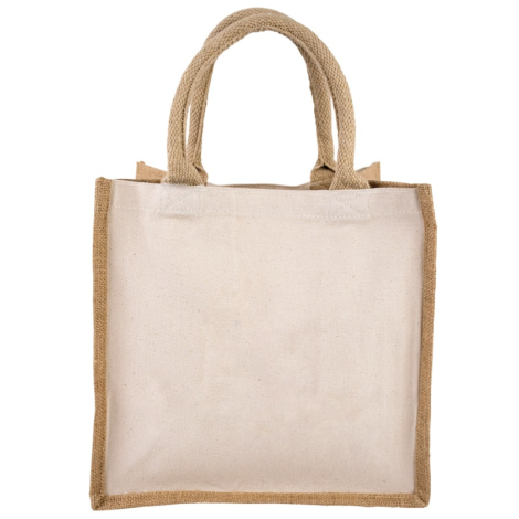 Sac shopping personnalisable en jute et coton 320g - Kalyan