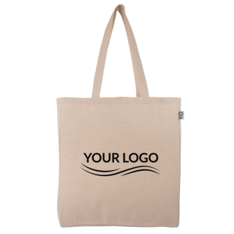 Sac en coton bio publicitaire avec soufflet 240g - Haora