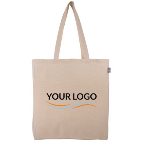 Sac en coton bio publicitaire avec soufflet 240g - Haora