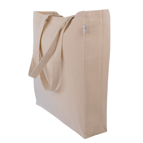 Sac en coton bio publicitaire avec soufflet 240g - Haora