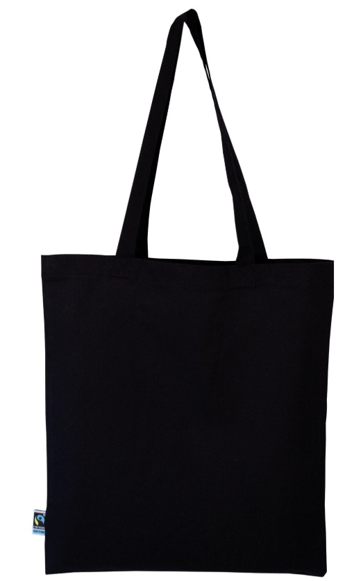Sac publicitaire en coton équitable 160g - BARELI Noir