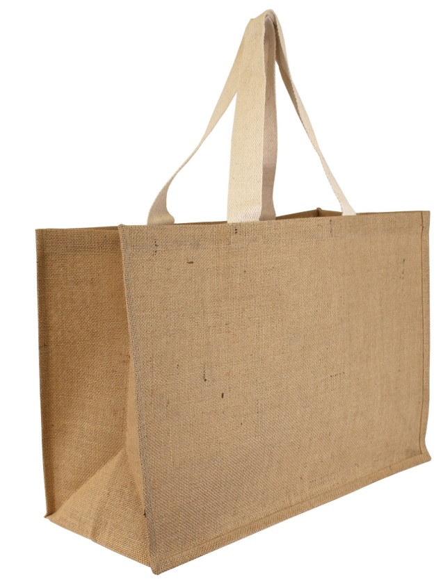 Sac en jute amidonnée publicitaire - Kollam Blanc