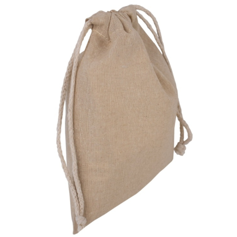 Pochon publicitaire coton recyclé 120 gr - 15x20 cm