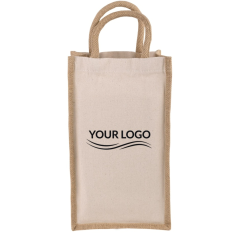 Sac cabas pour 2 bouteilles à personnaliser