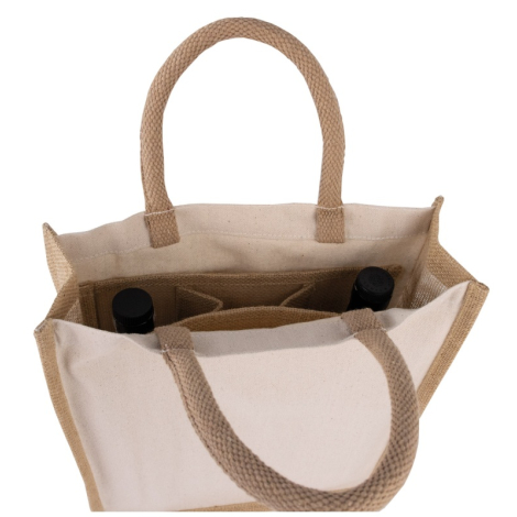 Sac cabas pour trois bouteilles personnalisable