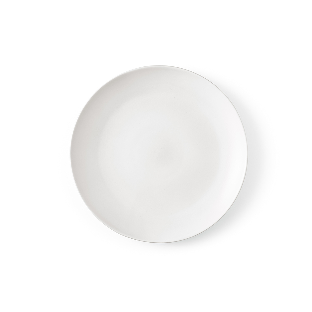 Assiette céramique personnalisable 27 cm finition mate Gaudí Blanc