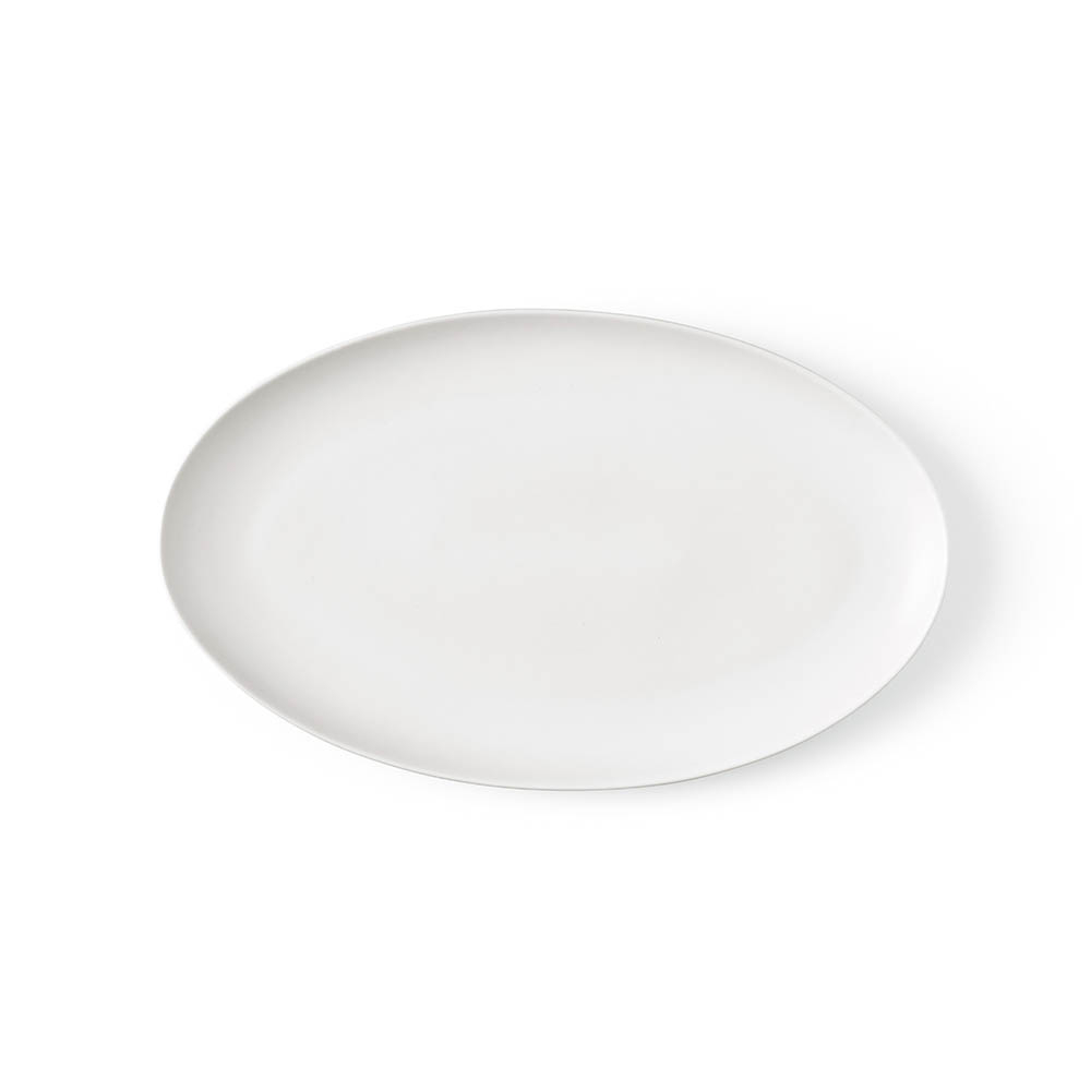Plat céramique 34 cm à personnaliser finition mate Miro Blanc