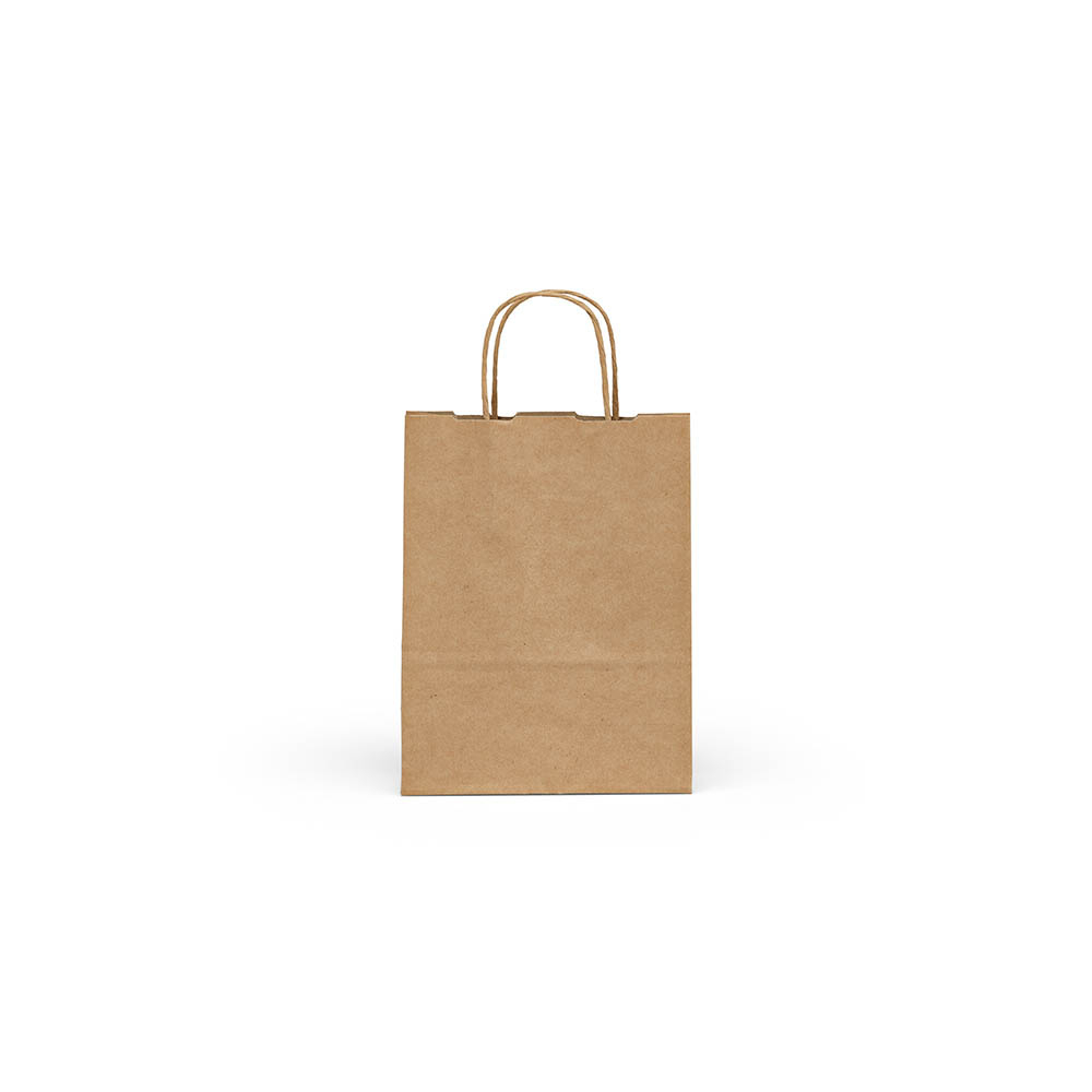 Sac kraft publicitaire 3 L anses torsadées Vesuvio S Naturel