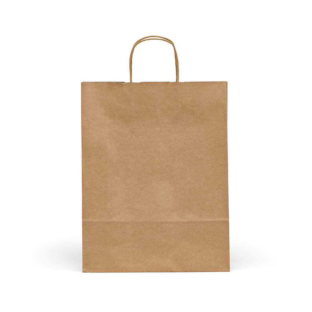 Sac kraft publicitaire 14 L anses torsadées Vesuvio L Naturel