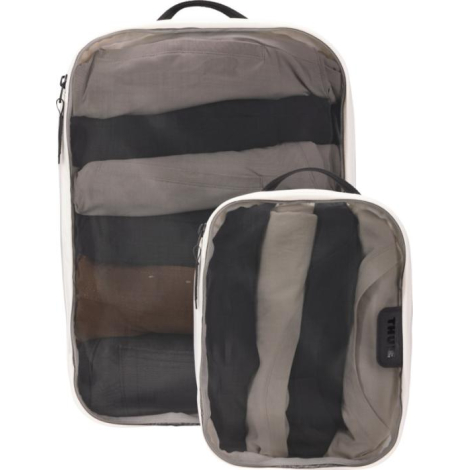 Ensemble de deux organisateurs de bagage présenté de face, sans marquage visible.