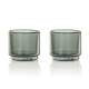 Lot de deux tasses à expresso en verre double paroi présenté sans marquage visible.
