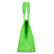 Profil d'un sac isotherme compact en R-PET non tissé mettant en évidence le soufflet latéral et les anses de transport. Profil d'un sac isotherme compact en R-PET non tissé mettant en évidence le soufflet latéral et les anses de transport.