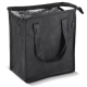 Sac isotherme en R-PET non tissé vu de trois quarts arrière avec fermeture zippée et doublure intérieure en aluminium visible. Sac isotherme en R-PET non tissé vu de trois quarts arrière avec fermeture zippée et doublure intérieure en aluminium visible.