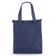 Face arrière d'un sac isotherme compact en R-PET non tissé avec anses courtes et grande surface de marquage. Face arrière d'un sac isotherme compact en R-PET non tissé avec anses courtes et grande surface de marquage.