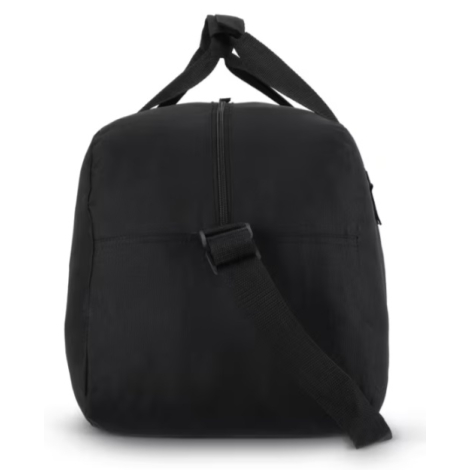 Vue latérale du sac avec sa bandoulière réglable.