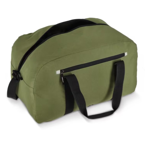 Compartiment principal ouvert d'un sac de sport et de voyage en R-PET.