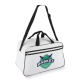 Visuel composite d'un sac de sport et de voyage en R-PET avec personnalisation visible sur la face avant et plusieurs coloris.