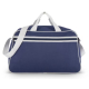Sac de sport et de voyage en R-PET au style inspiré des sacs de sport des années 70, avec poche frontale zippée, anses courtes e