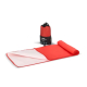 Serviette R-PET Quick Dry dépliée avec sa pochette de rangement en filet. Serviette R-PET Quick Dry dépliée avec sa pochette de rangement en filet.