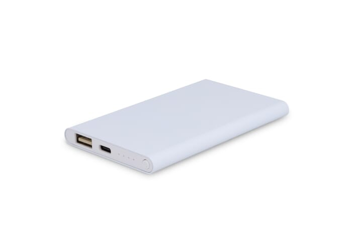 Powerbank 4000 mAh en alu recyclé personnalisable Enera Blanc