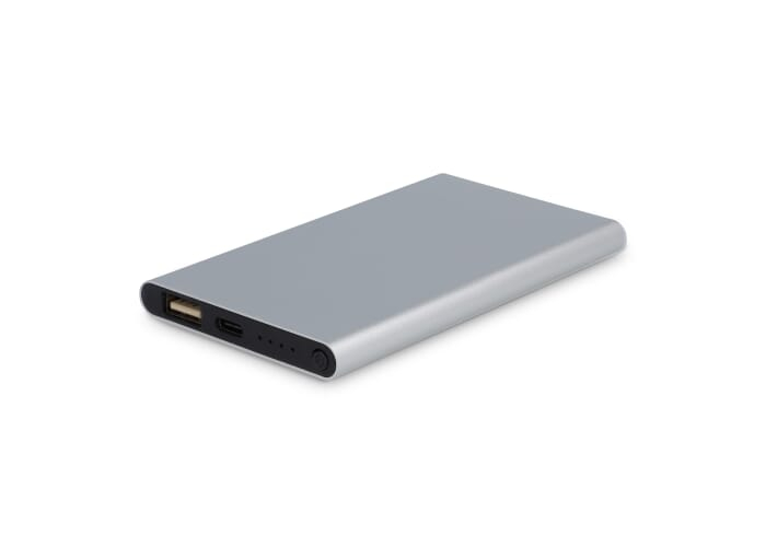 Powerbank 4000 mAh en alu recyclé personnalisable Enera Argent